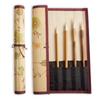 Doyime Brush Spools Calligraphy Brush Case with Thin Bamboo Leather Brush Bamboo Floral Easy Storage and Handwoven Brush for Elementary School Adults
