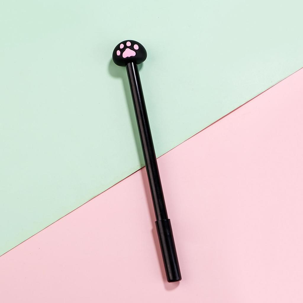 Creative Black Cat Paw Water-based Signature Pen - Cute Stationery for Students