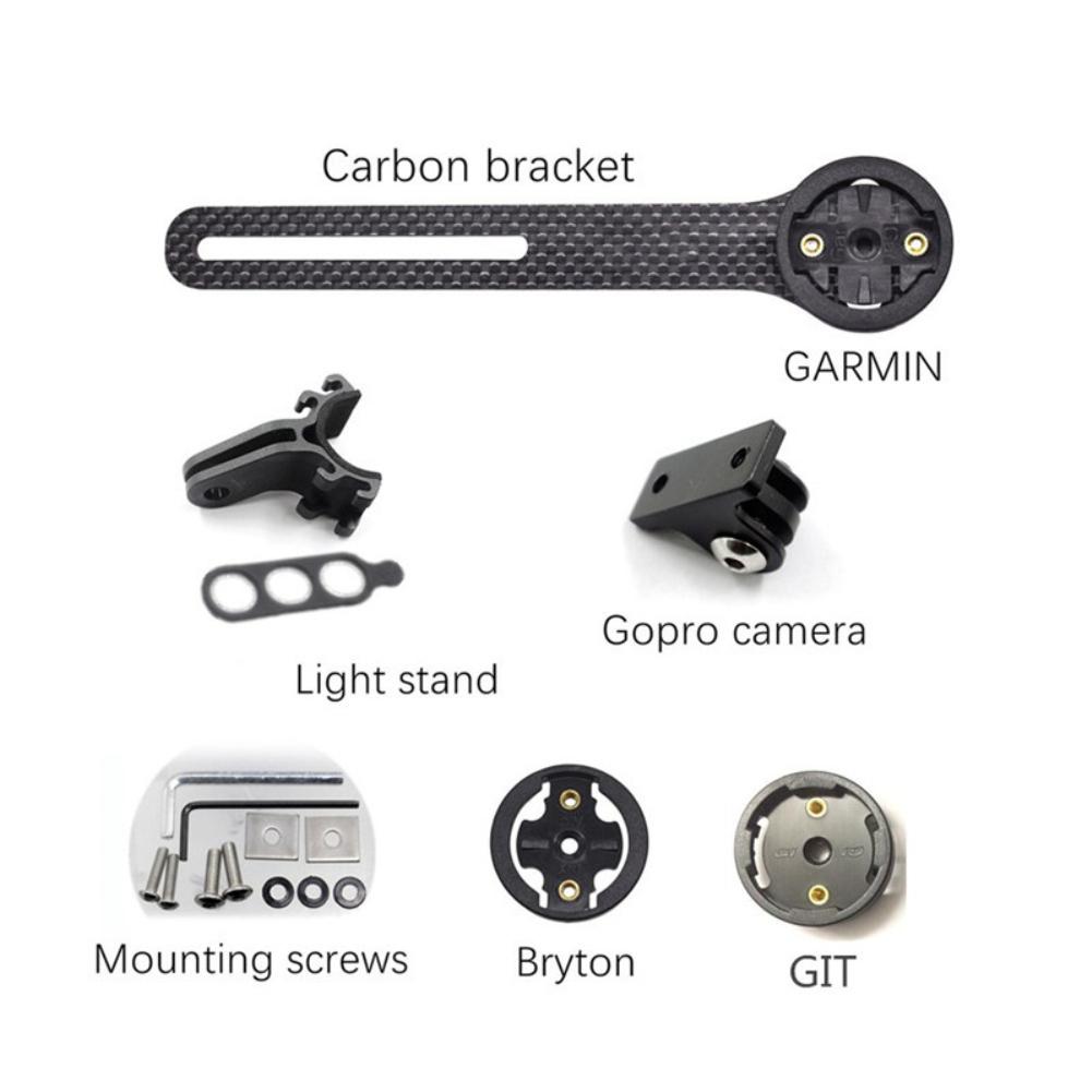Bicycle Speedometer Bracket Multifunctional Carbon Fiber Motion Camera Bracket Compatible For Garmin Bryton