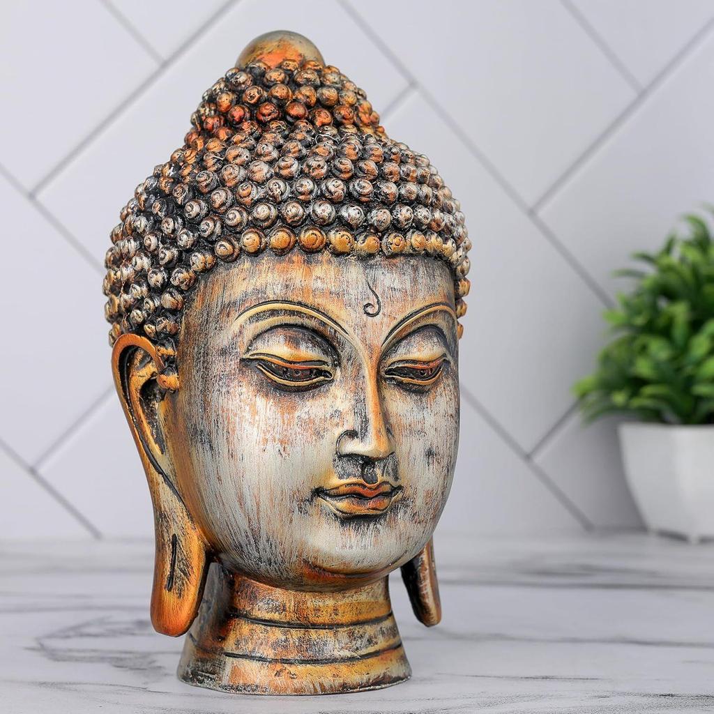 New Face Head Buddha Statue Showpiece Idol Home Decor Items for Living Room and Gifts