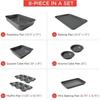 Home Set of 8 Durable Non-Stick Carbon Steel Baking Bricks for Easy Storage