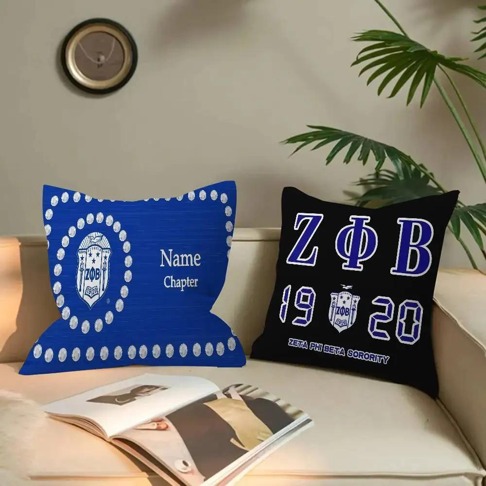 Z-Zeta Phi Beta Pillowcases Home Bedding Decorative Pillow Cover Wedding Super Soft Pillow Case