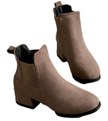 De Boots Short Simple Side Gore Spring Autumn Winter [Maison TAO] Women's (Beige, Measurement_23_point_5_centimeters)