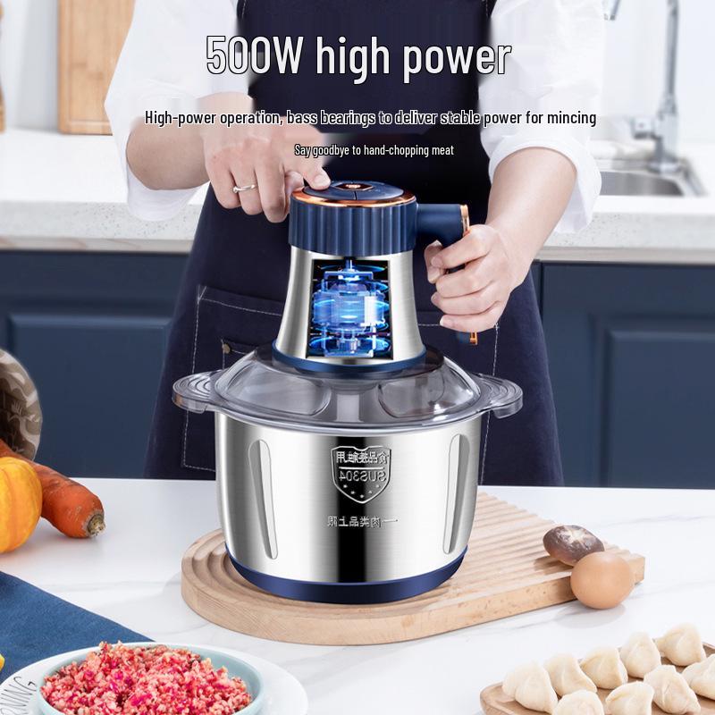 Stainless Steel Multi-Functional Meat Grinder & Vegetable Processor with High Power