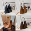 Solid Color Simple Large Capacity Pu Leather Women Shoulder Bag Autumn For