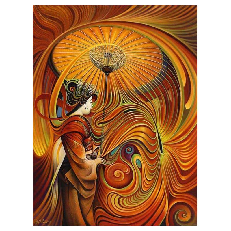 5D Diy Diamond Painting Abstract Flower Landscape Kit Full Drill Round Embroidery Mosaic Art Picture Of Rhinestones Home Decor