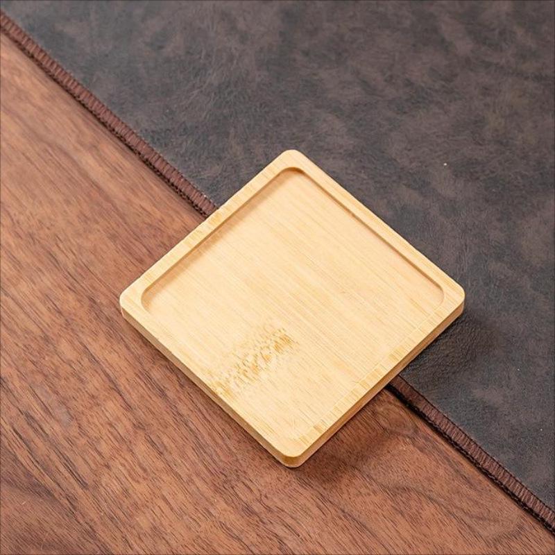Round Bamboo Anti-Slip Mat & Tray for Indoor Plants, Coasters, and Decor
