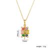 Colorful Zircon Cute  Sea Tortoise Pendant Necklaces for Women Girls Jewelry Gifts Turtle Zircon Pendant Necklace Birthday Gifts