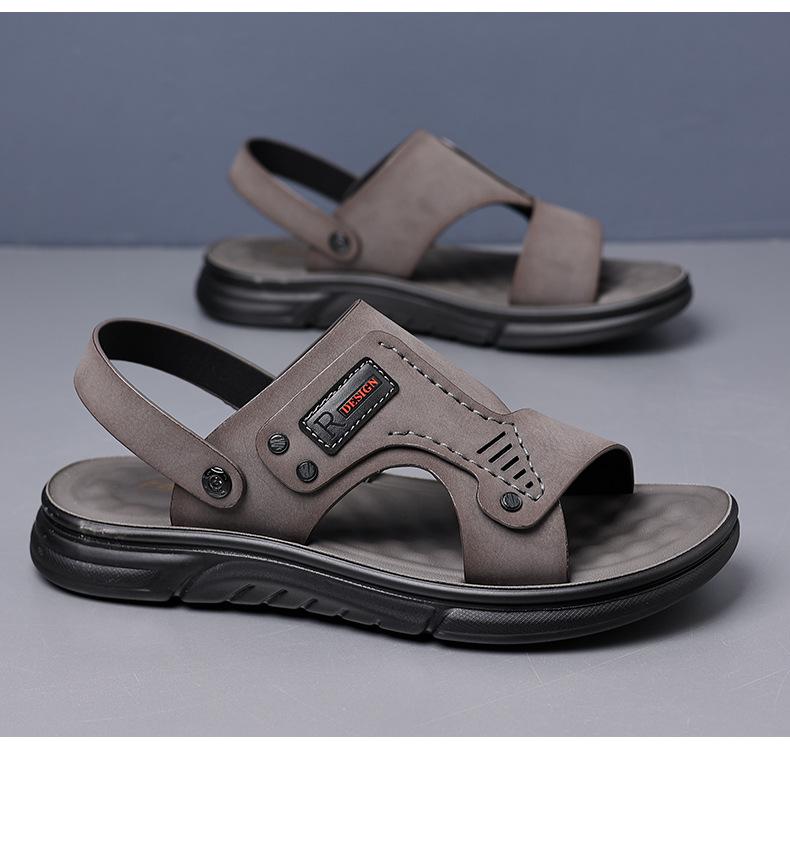 

Модные летние дизайнерские новые мужские сандалии на платформе с полыми открытыми носками, модная мягкая подошва, повседневная мужская обувь в римском стиле 44