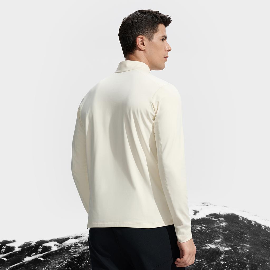 Fila Explorer Hochwertiges Lässiges Sport Klassisches Bequemes Weiches Gestricktes Warmes Langarm-T-Shirt Herren Oberteile Tau-Weiß A11M547203FIV