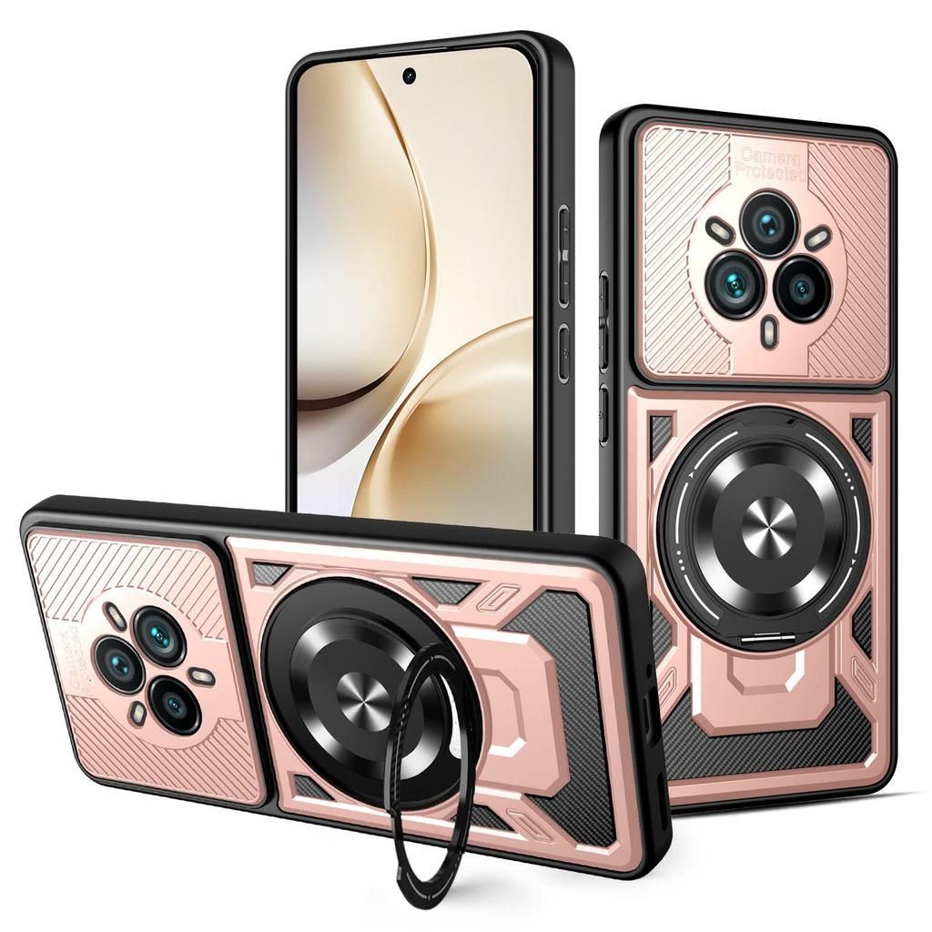 For Realme 14 Pro 5G Magnetic Case Rotating Kickstand TPU+PC Phone Cover