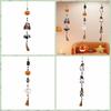 with Tassels Halloween Wooden Beads Pendant Long Pumpkin Beads Pendant  Halloween Decor
