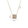 Korean Fashion Sweet Lucky Crystal Pendant Necklace Lovely and Sexy Women's Wedding Jewelry Stainless Steel Neckchain