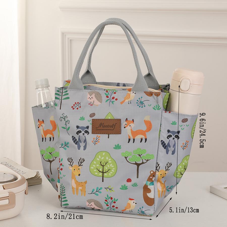 Large-capacity insulated handbag, foldable aluminum foil insulated ice pack bag, outdoor camping picnic bag