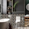 40pc Peel and Stick 3D Mosaic Tile Stickers Self Adhesive Crystal Tiles for Kitchen Bathroom Wall Backsplash Renovation