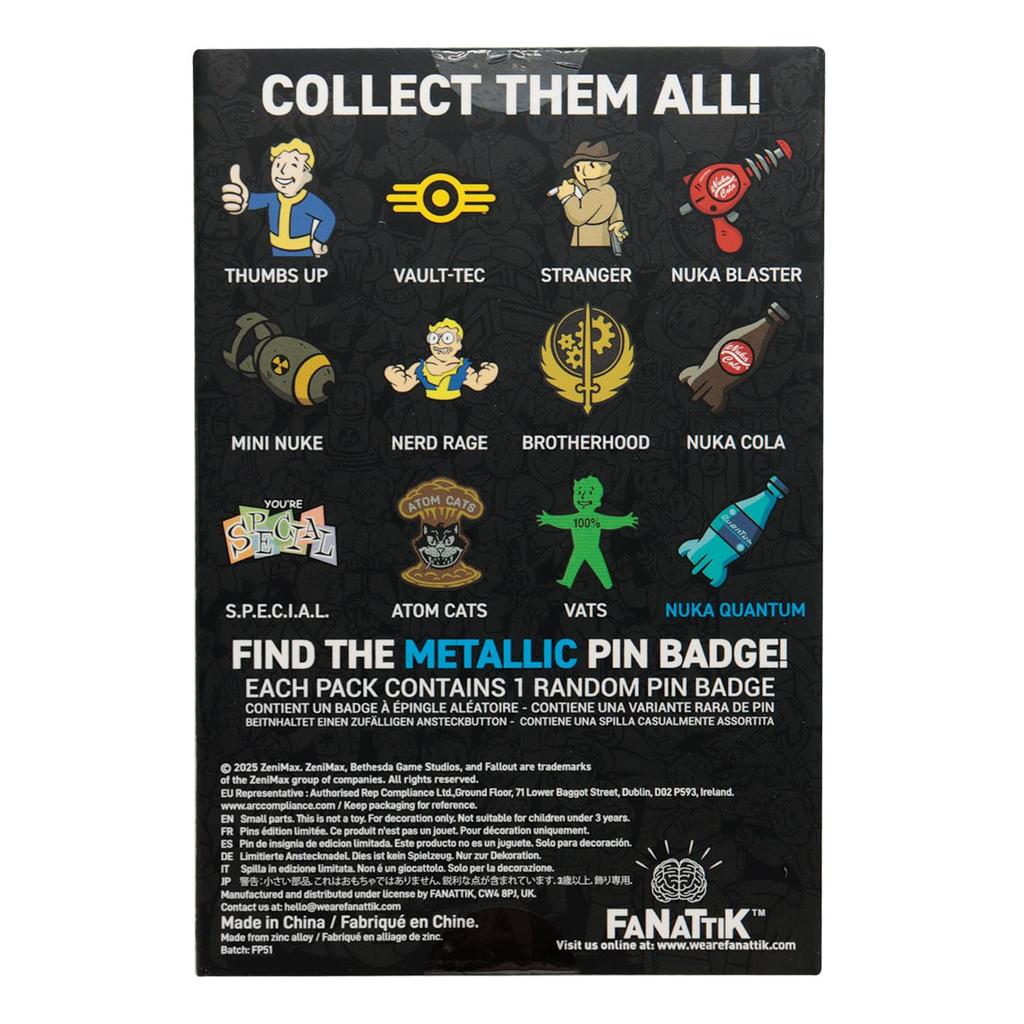 Officially Licensed Fallout Trading Pin Badges Vol. 2 Box