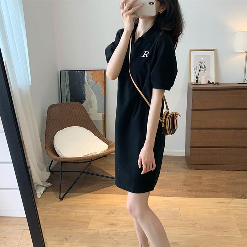 

Черная юбка, платье с короткими рукавами, женские летние повседневные платья с короткими рукавами для пляжного отдыха XL