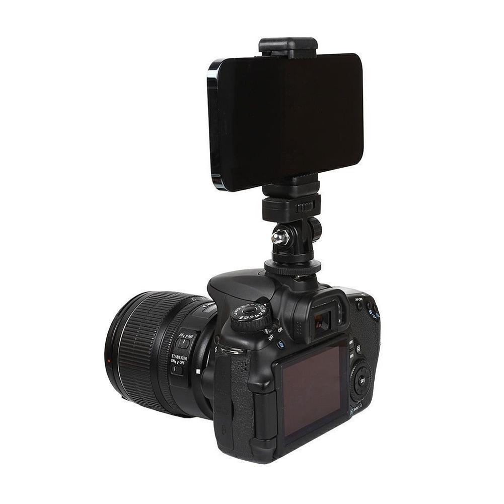 Camera Hot Shoe Phone Tripod Mount Adapter Mobile Phone Clip Holder Monitor Flexible Tripod Adapter for Canon Nikon Sony DSLR