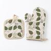 Cotton Linen Heat Resistant Oven Mitts