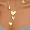 Versatile Women's Long Necklace Trendy Temperament Jewelry Disc Hollow Geometric Chain Iron Safety