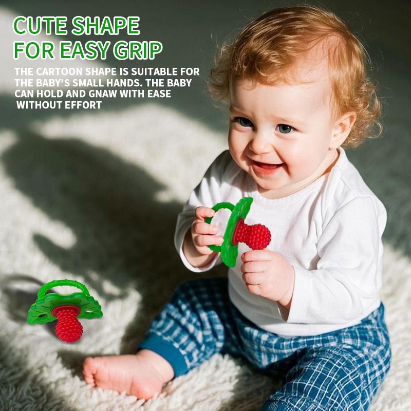 Cartoon Silicone Baby Teething Gel, Anti-Bite Baby Chew Teeth Stick, Teeth Stabilizer, Pacifier, Bite Fun