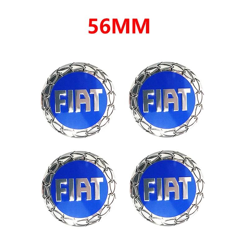 4pcs 56mm 50mm 3D logo car emblem Wheel Center Hub auto Rim refit dust-proof badge covers sticker styling accessories For FIAT