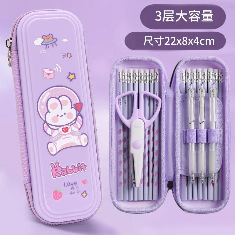 3D Pencil Case, Adorable Panda EVA Design, Large Capacity Waterproof Pencil Case, Stationery Pouch for School Supplies