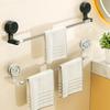 Wall-mounted Suction Cup Towel Rack Rotated Telescopic Towel Bar Towel Holder Hanging Pole
