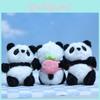 Charming Cute Fruit Panda Plush Doll Keychain Accessories Soft And Fluffy Design