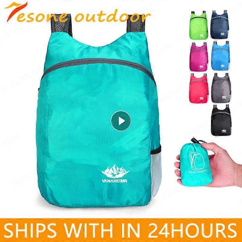 22L Leichter Packbarer Wasserdichter Rucksack Faltbar Ultraleicht Outdoor Faltrucksack Reise Tagesrucksack Tasche Sport Tagesrucksack Taschen