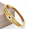2026 Simple Evil Eye Bracelet Does Not Fade Temperament Light Luxury Niche Women Rose Gold Hollow Flower