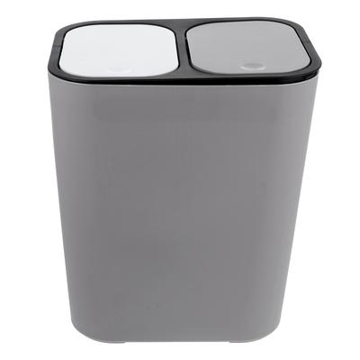Coș de gunoi cu compartiment dublu pentru separare umed/uscat, gunoi de birou, coșuri pentru hârtie, container ABS, reciclare bucătărie