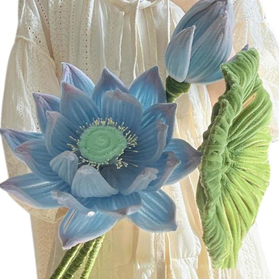 

Набор для самостоятельного изготовления стеблей из синели, набор для чистки трубок, набор для рукоделия в виде цветка и листа лотоса, гибкие палочки для рукоделия, которые можно использовать для изготовления подарков на День рождения матери синий