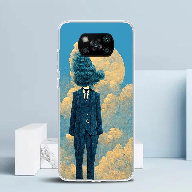 Rene Magritte Art Soft Cover for Xiaomi Poco F7 Ultra X7 X6 X5 Pro M7 Phone Case Redmi 15 15C 13 13C 12 12C 10 10C Print Shell P