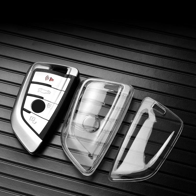 Transparent Tpu Car Key Case Cover For Bmw F20 G20 G30 X1 X3 X4 X5 G05 X6 X7 G11 F15 F16 G01 G02 F48 Accessories Holder Shell