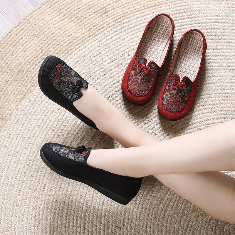 Shoes Women's ****** Cloth Shoes Middle-aged and Elderly Mother Shoes Breathable Grandma Shoes Elderly S**t-soled Cloth Shoes Old ******* Cloth Shoes