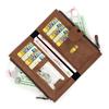 Portefeuille Long Mode Femme - Style Européen Américain Cuir PU Multi-Cartes, Poche pour Téléphone Incluse