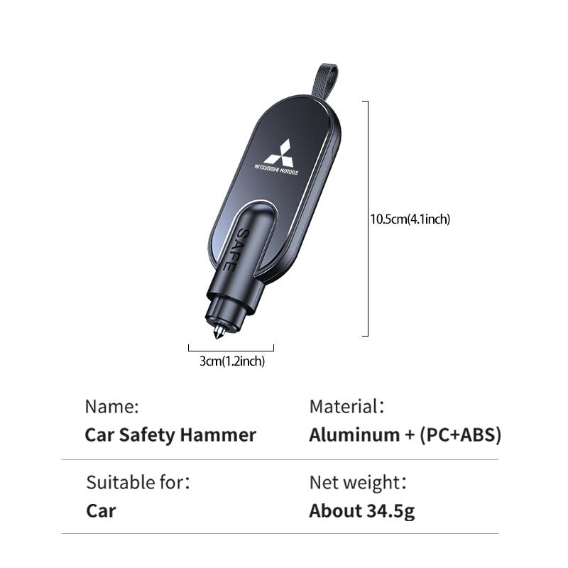 For Mitsubishi Car Emergency Safety Hammer Cutter Window Breaker Escape Tool Lancer ASX Pajero Mirage Attrage Xpander Outlander