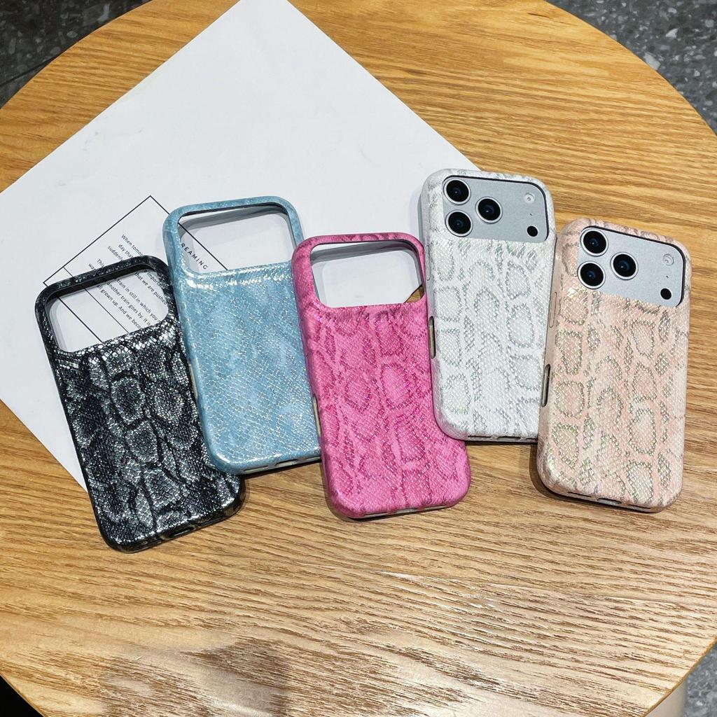 Snake Scale Pattern Luxury Protective Case for iPhone 14/15/16/17 Pro Max