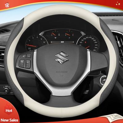 12Colors Leather Car Steering Wheel Cover for Suzuki Swift Ignis SX4 Baleno Vitara Jimny S-Cross Swace Across Auto Accessories