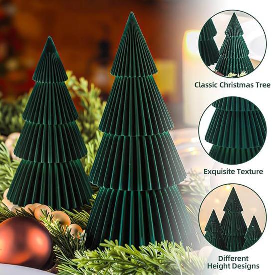 Yousheng 6 Pcs Honeycomb Christmas Tree 3D Folding Christmas Tree Tabletop Centerpiece for Rustic Farrmhouse Home Table Decor