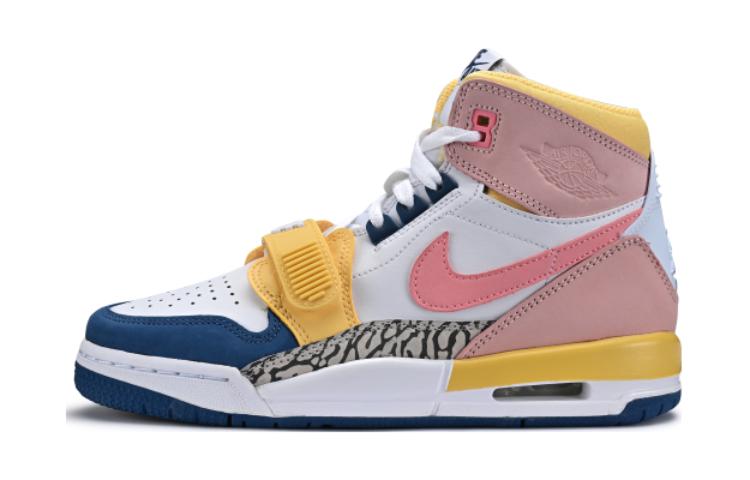 Jordan Legacy 312 Белый Коралловый Розовый Французский Синий GS FD9909-161 36