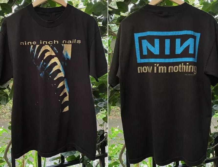 

Nine Inch Nails 1994 Группа Двусторонняя Базовая Черная Унисекс Футболка 2XL