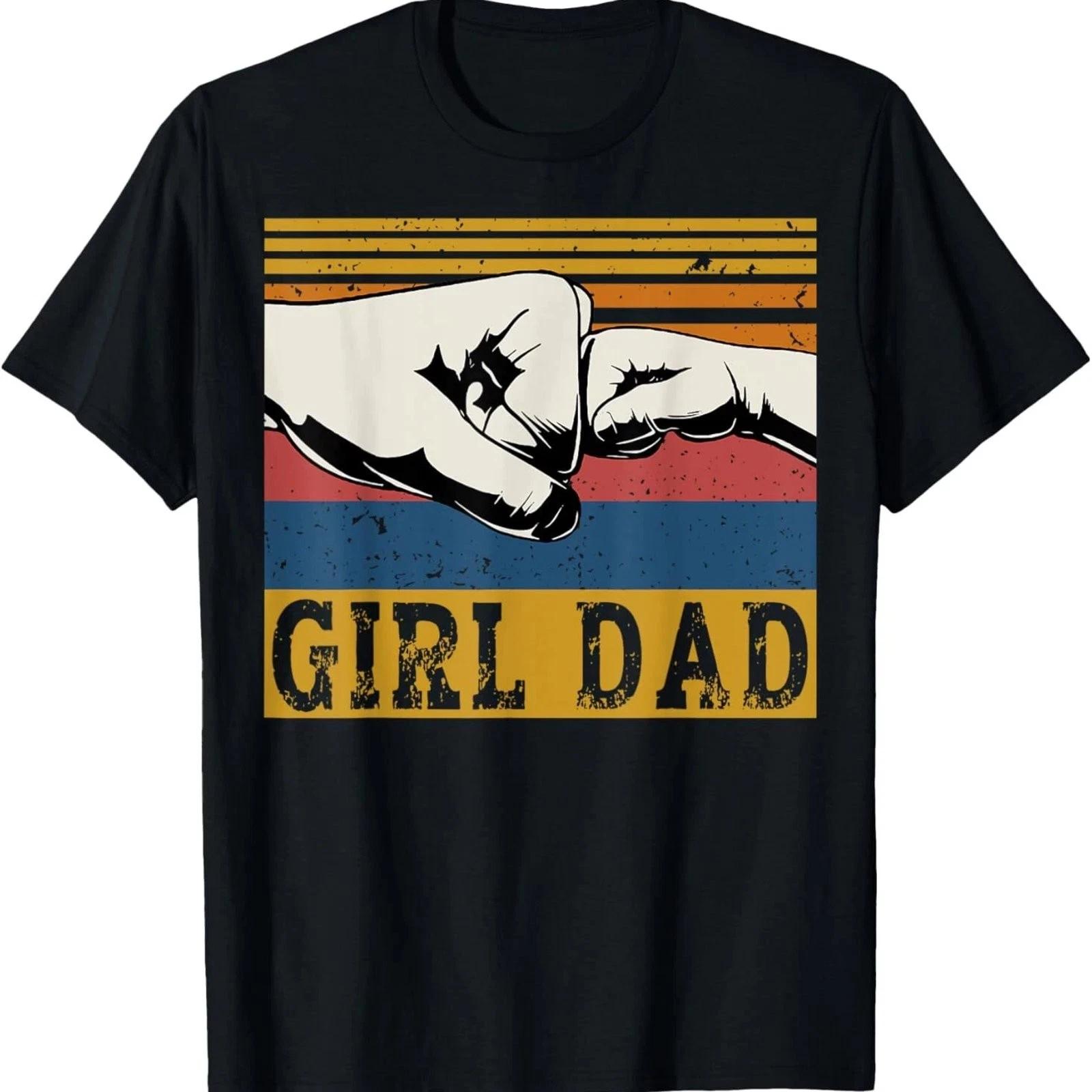Vintage Girl Dad Father Of Girls Mens T-Shirt Funny Fathers Day Gift S