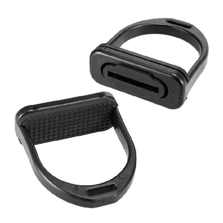 Weather-s Resistant Plastic Stirrups Equipped With Nons-s-s-s Skid Rubber Pads For Secure Mounting And Durability