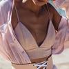 Bralette Crop Top Summer Sexy Pink Strappy Suede Cami Camisole Women Tops