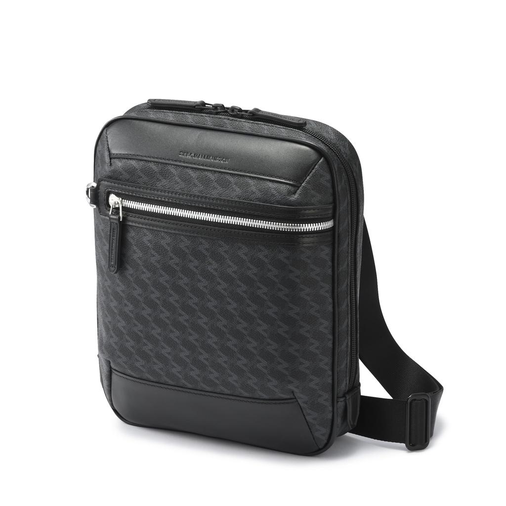 Zero Halliburton Shoulder Fits 6L Black ZH-Monogram Bag, 10.1-inch Tablets, Capacity, 650g, No. 81521, Men's,