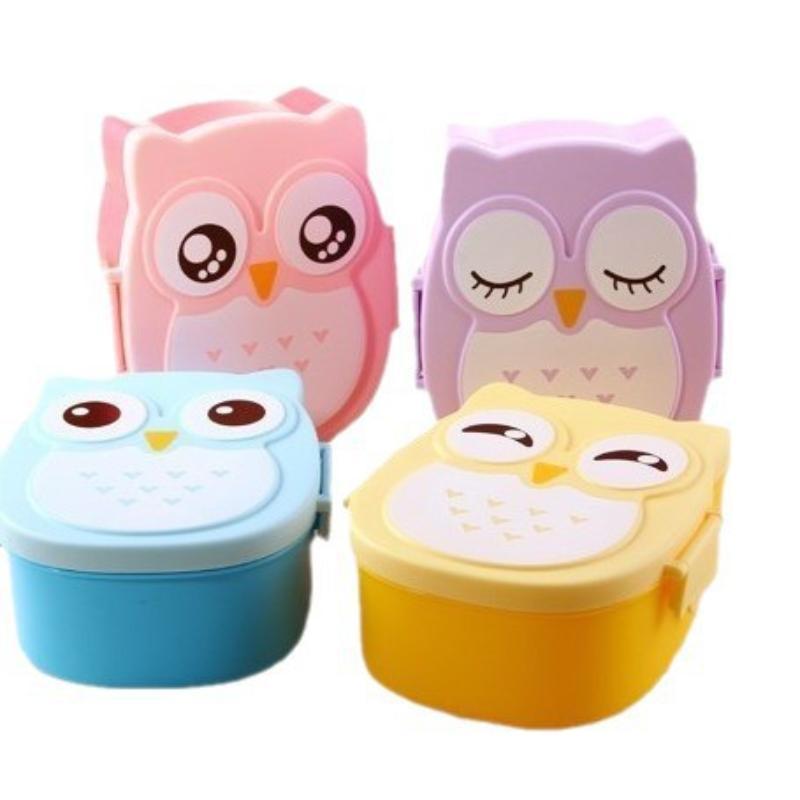 Bento Lunch Box in Plastica a Prova di Perdite per Bambini e Studenti, Contenitore per Alimenti Portatile con Posate per Viaggi su Strada e Attività all'Aperto