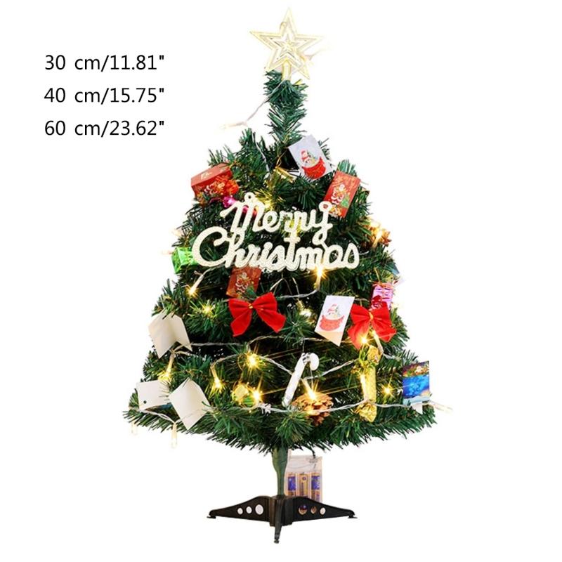Tabletop Artificial Christmas Tree Set Small Mini Christmas Tree Set with Lights