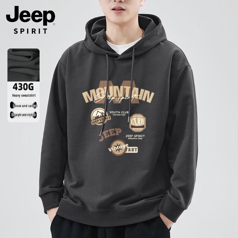 

JEEP SPIRIT Men s Graphic Print Pullover Hoodie L